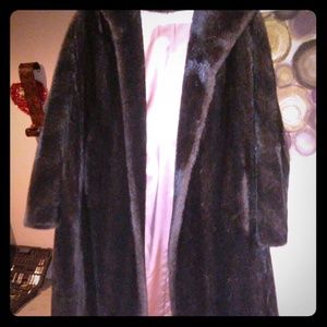 Black fur coat